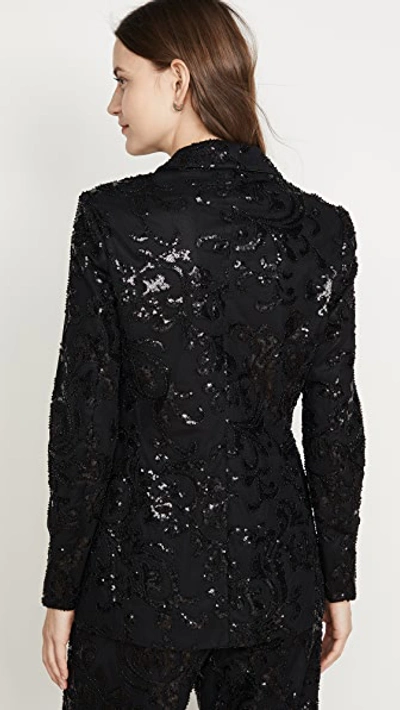 Shop Alexis Firdas Jacket In Beaded Black