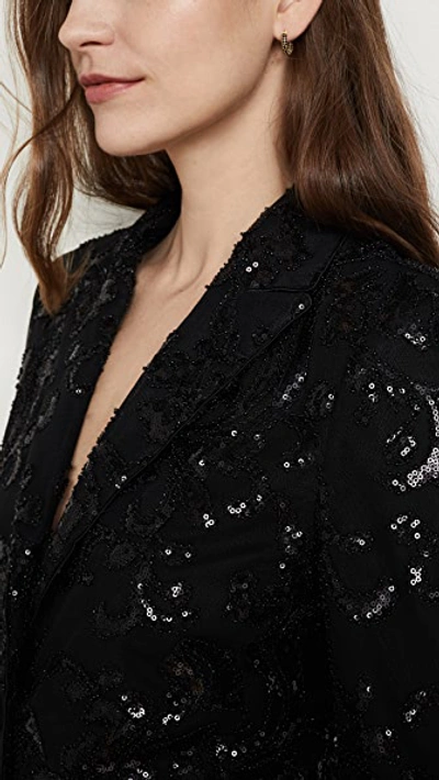 Shop Alexis Firdas Jacket In Beaded Black