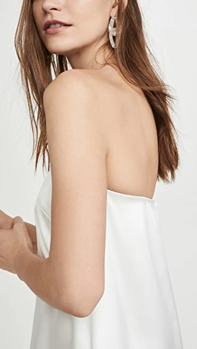 Shop Brandon Maxwell Crepe Back Satin Cocktail Dress In Ivory