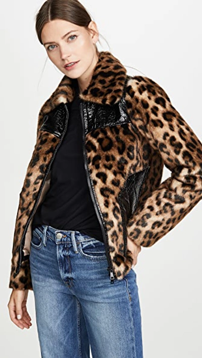 Shop N°21 Leopard Jacket In Fantasia Fondo Beige