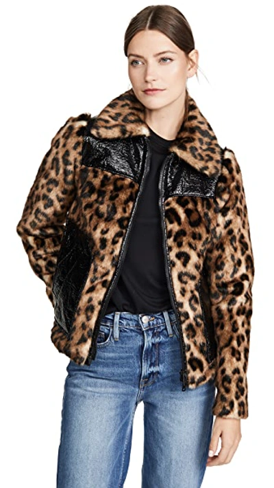 Shop N°21 Leopard Jacket In Fantasia Fondo Beige