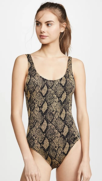 Shop Solid & Striped Anne Marie One Piece In Snake