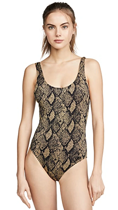 Shop Solid & Striped Anne Marie One Piece In Snake