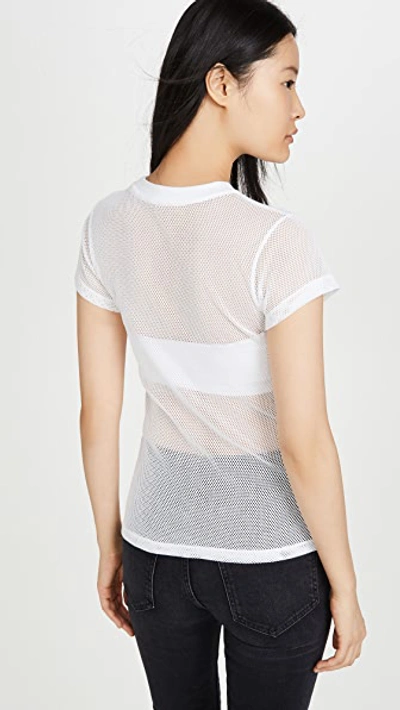 Shop Kenzo Mesh Fitted T-shirt In White