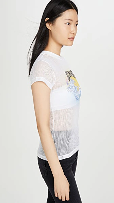 Shop Kenzo Mesh Fitted T-shirt In White