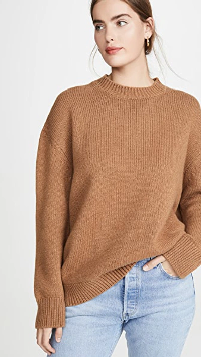 Shop Anine Bing Rosie Cashmere Sweater In Brown