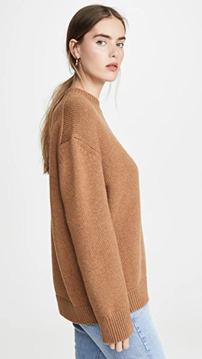 Shop Anine Bing Rosie Cashmere Sweater In Brown