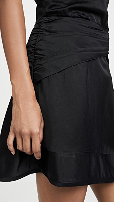 Shop Derek Lam 10 Crosby Cami Flounce Mini Dress With Twist Waist Detail In Black