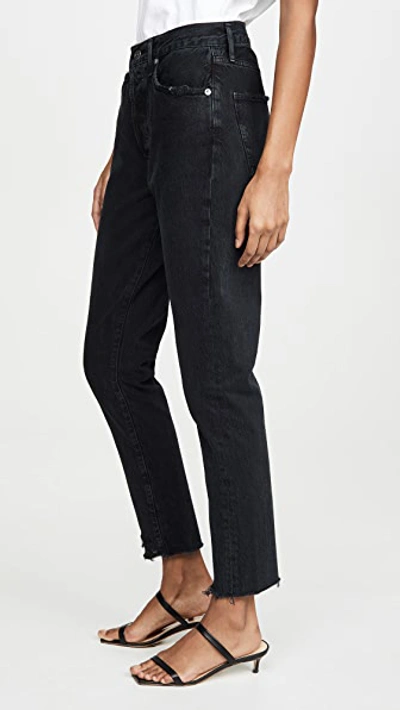 Shop Agolde Jamie High Rise Classic Jeans In Compass