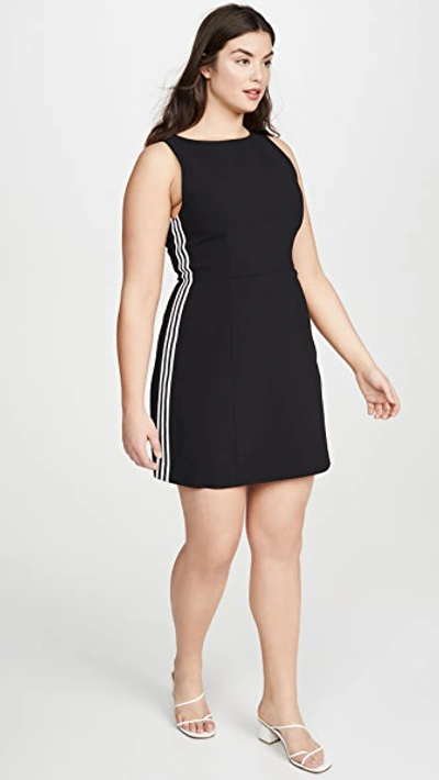 Shop Alice And Olivia Lindsey Structured Dress In Black/white