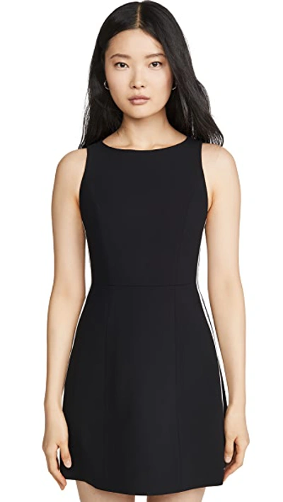 Shop Alice And Olivia Lindsey Structured Dress In Black/white