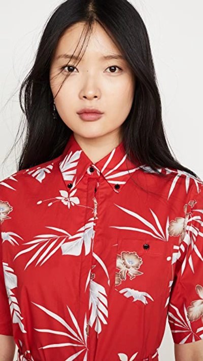 Shop Paco Rabanne Hawaii Dress In Red