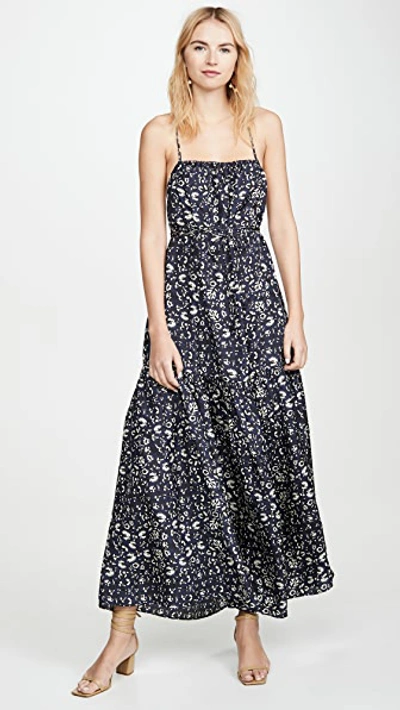 Shop Apiece Apart Oruro Dress In Sevilla Floral Navy