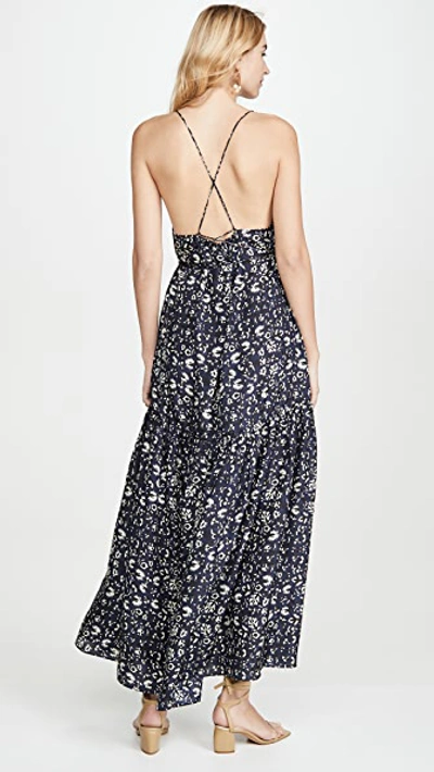 Shop Apiece Apart Oruro Dress In Sevilla Floral Navy