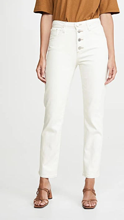 Shop Ag Isabelle Button-up Jeans In Moderne White