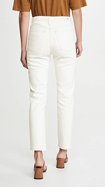 Shop Ag Isabelle Button-up Jeans In Moderne White