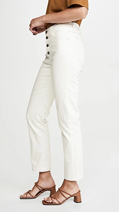 Shop Ag Isabelle Button-up Jeans In Moderne White