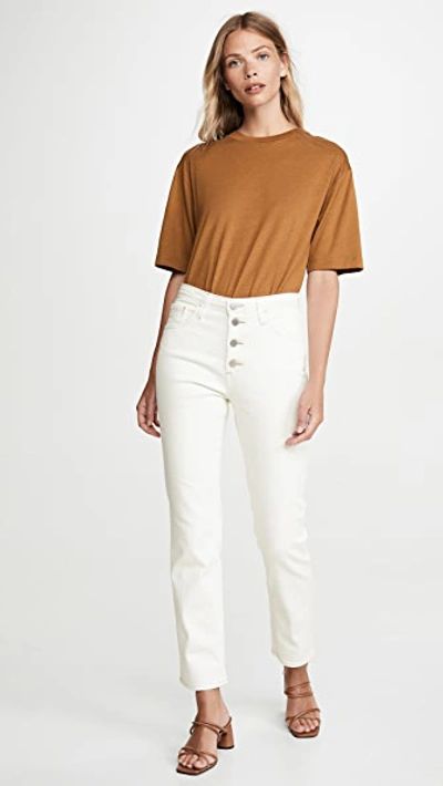 Shop Ag Isabelle Button-up Jeans In Moderne White