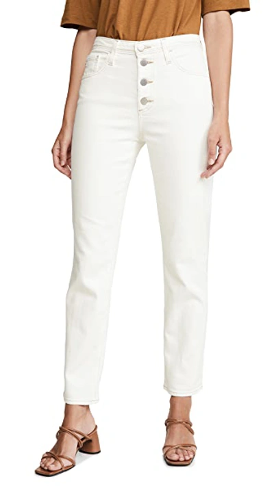 Shop Ag Isabelle Button-up Jeans In Moderne White