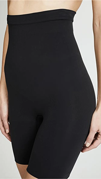 Spanx In-power Line Super Higher Power Tummy Control Shaper In Very Black