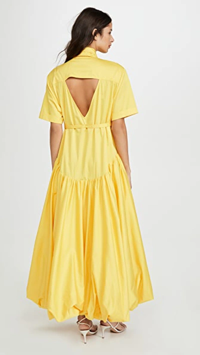 Shop Aje Mimosa Quilted Bubble Gown In Wattle Yellow