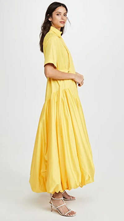 Shop Aje Mimosa Quilted Bubble Gown In Wattle Yellow