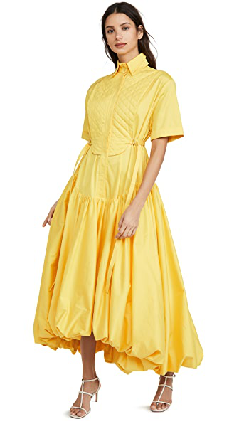 Aje Mimosa Quilted Bubble Gown In Wattle Yellow | ModeSens