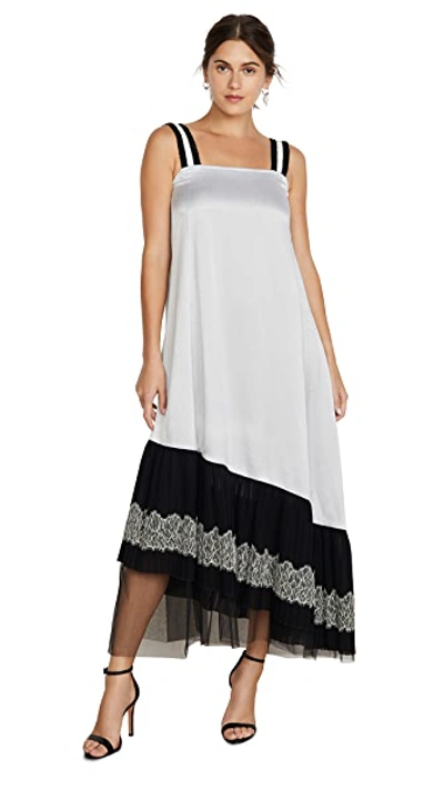 Lace Up Pleated Slip Dress