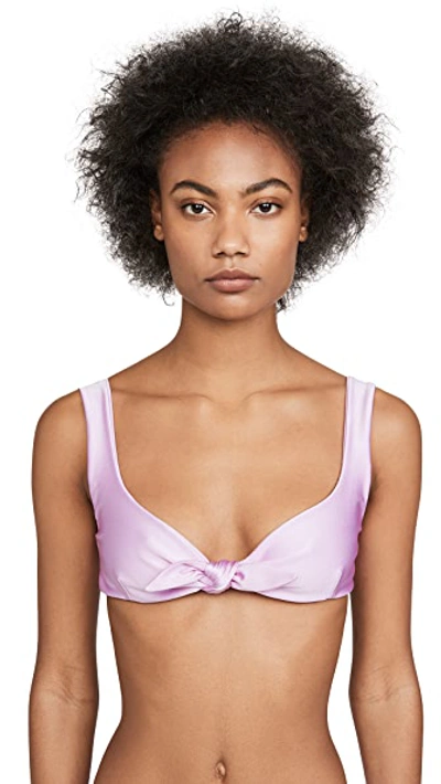 Shop Sara Cristina Bronzer Bikini Top In Blush Lilac