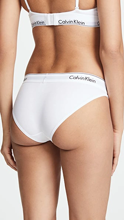 Shop Calvin Klein Underwear Modern Cotton Bikini Briefs White
