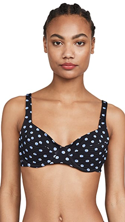 Shop Devon Windsor Everly Bikini Top In Black Dot