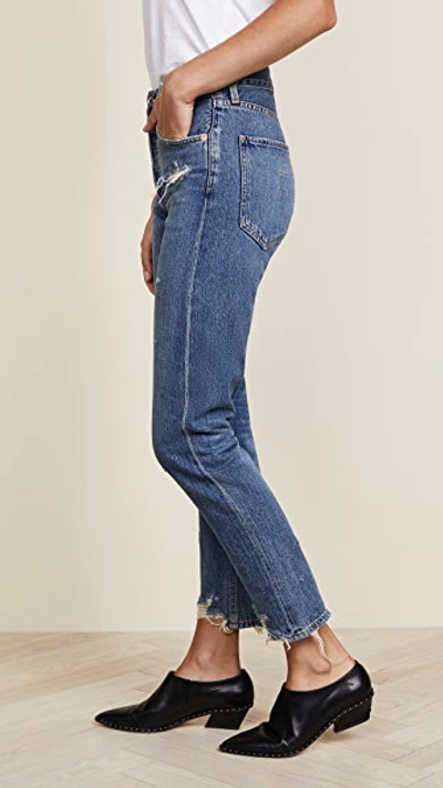 Shop Agolde Jamie High Rise Classic Jeans In Grade