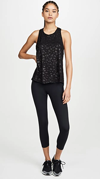 Shop Terez Cheetah Foil Tank In Black Foil Cheetah