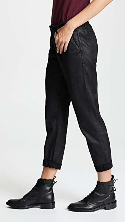 Shop Ag The Vinte Leatherette Caden Trousers In Leatherette Super Black