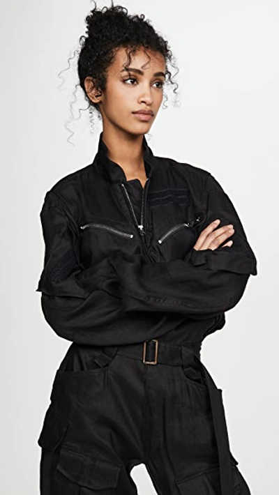 Shop Tre By Natalie Ratabesi Long Sleeve Jumpsuit In Black