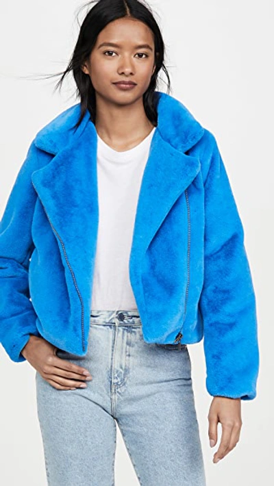 Shop Apparis Tukio Jacket In Vibrant Blue