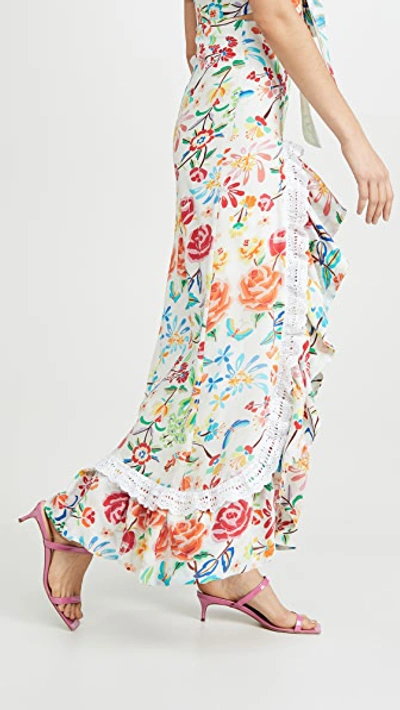 Shop All Things Mochi Clara Skirt In White Floral