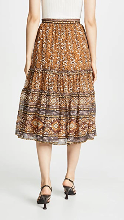 Shop Ulla Johnson Thea Skirt In Ochre