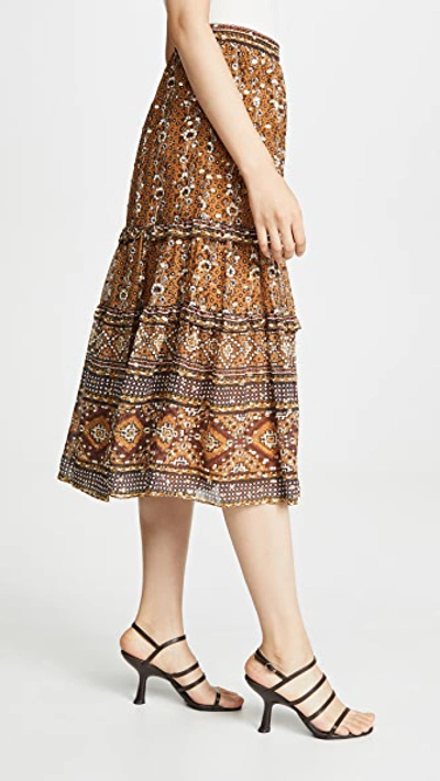 Shop Ulla Johnson Thea Skirt In Ochre