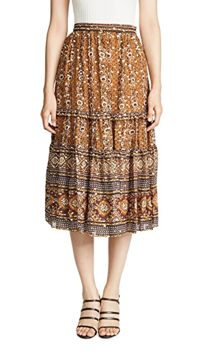 Shop Ulla Johnson Thea Skirt In Ochre