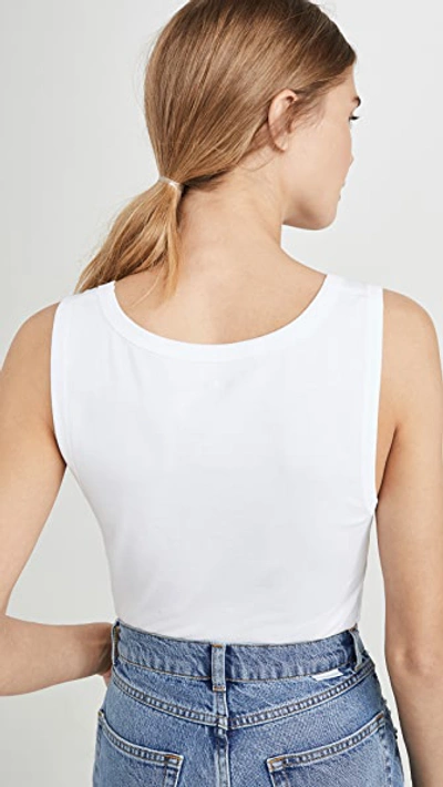 Shop Three Dots Heritage Rocker Tank In White