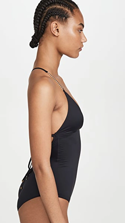 Shop Stella Mccartney Falabella One Piece Swimsuit In Black