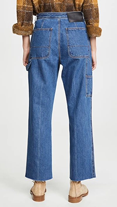 Shop Rag & Bone Ruth Super High Rise Straight Jeans In Clean Lagoon