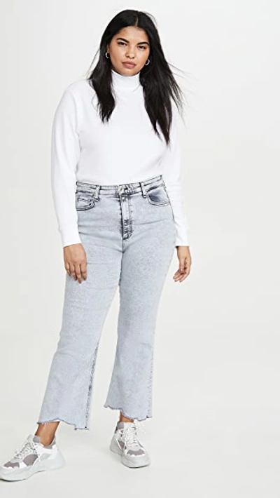 Shop Rag & Bone Nina High Rise Ankle Flare Jeans In Marble White