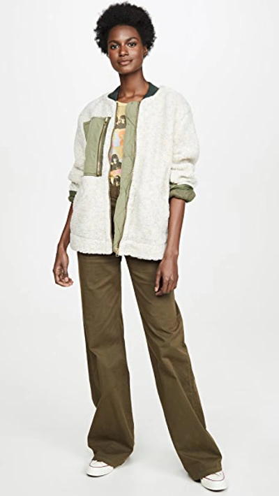 Shop Free People Rivington Sherpa Jacket In Desert Combo