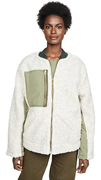 Shop Free People Rivington Sherpa Jacket In Desert Combo