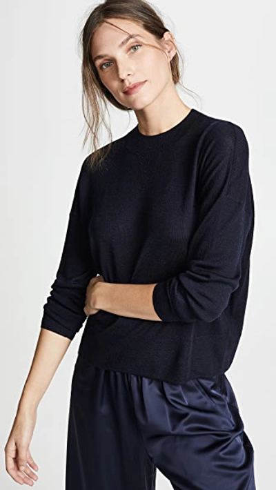 Shop Ayr The Huzzah Wool Sweater In Navy