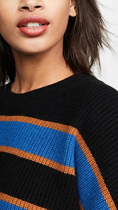 Shop A.l.c Roman Sweater In Cobalt/caramel/black