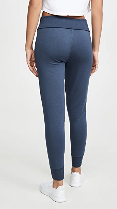Shop Beyond Yoga Foldover Sweatpants In Nocturnal Navy
