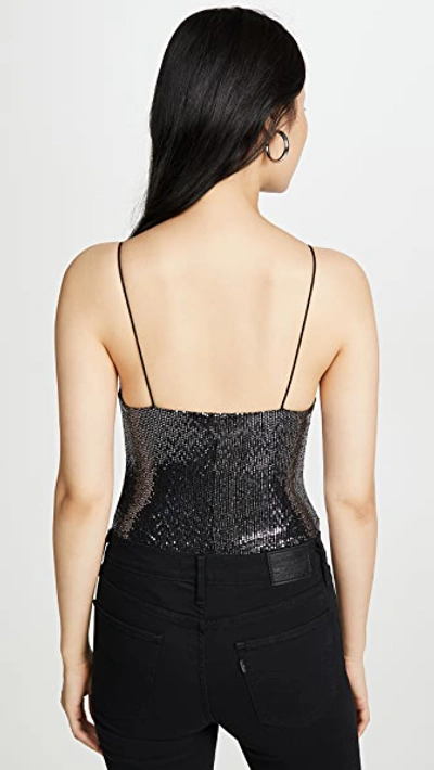 Alice + Olivia Emilia Spaghetti Strap Bodysuit in Black